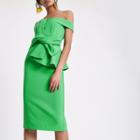 River Island Womens Bardot Tie Front Bodycon Dress