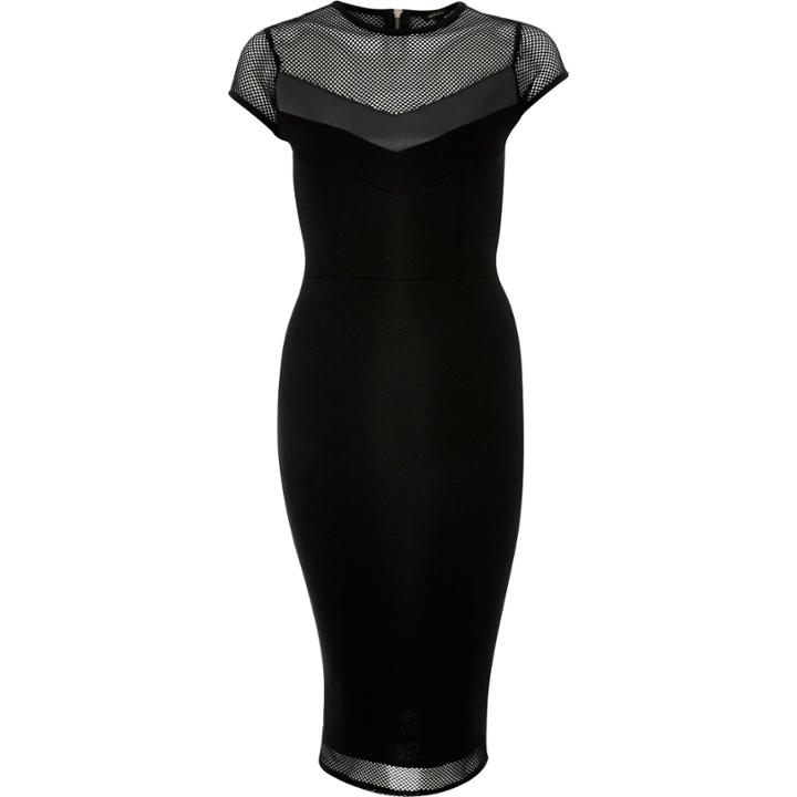 River Island Womens Mesh Panel Bodycon Dress