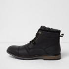 River Island Mens Faux Leather Fleece Lined Boots