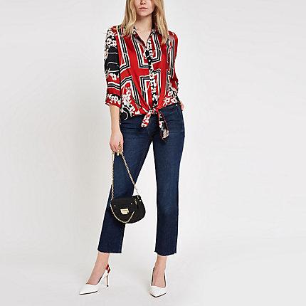 River Island Womens Cropped Flare Jeans