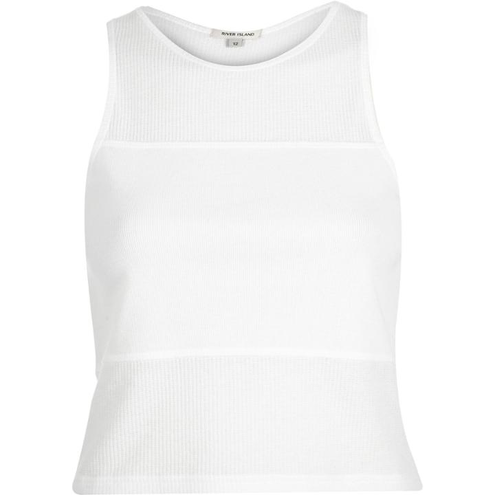 River Island Womens White Cut-away Crop Top