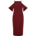 River Island Womens Cold Shoulder Midi Bodycon Dress