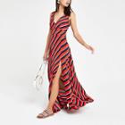 River Island Womens Stripe Plunge Maxi Dress