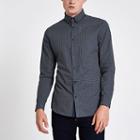 River Island Mens Tile Print Double Collar Shirt