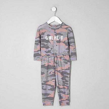 River Island Mini Girls Camo Onesie