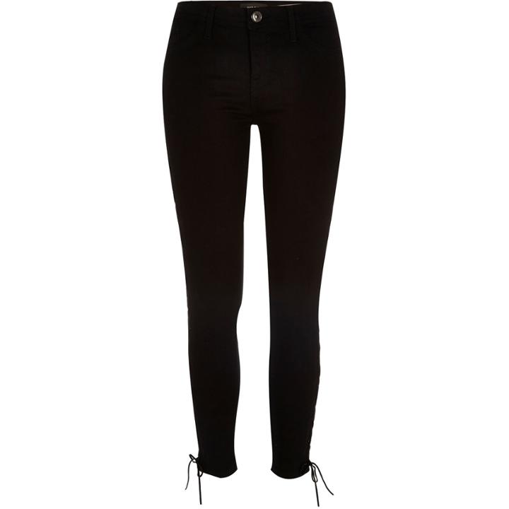 River Island Womens Amelie Lace-up Side Superskinny Jeans