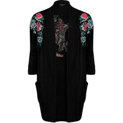 River Island Womens Embroidered Open Cardigan