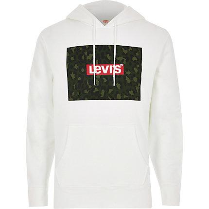 Mens Levi's White Camo Long Sleeve Hoodie