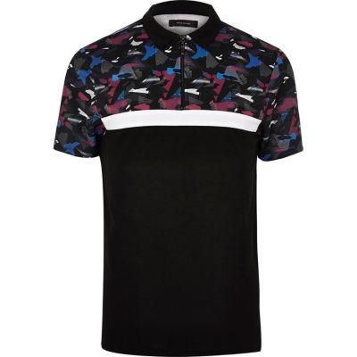 River Island Mens Slim Camo Print Polo Shirt