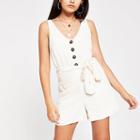 River Island Womens Button Front Playsuit