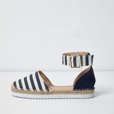 River Island Womens Stripe Two Part Espadrilles