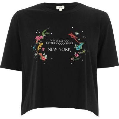 River Island Womens 'never Let Go' Cropped T-shirt