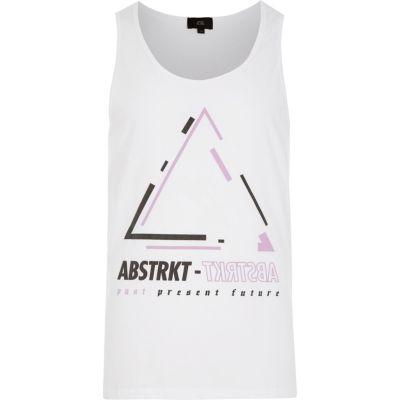 River Island Mens White 'abtstrkt' Printk