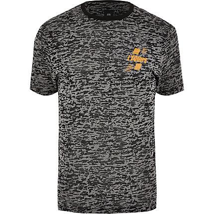 River Island Mens Burnout Printed Slim Fit T-shirt