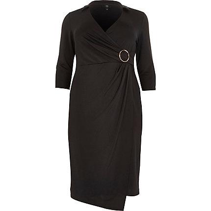 River Island Womens Plus Wrap Midi Dress