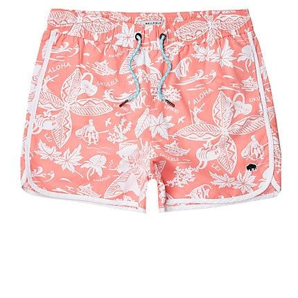 Mens Bellfield Hawaii Swim Trunks