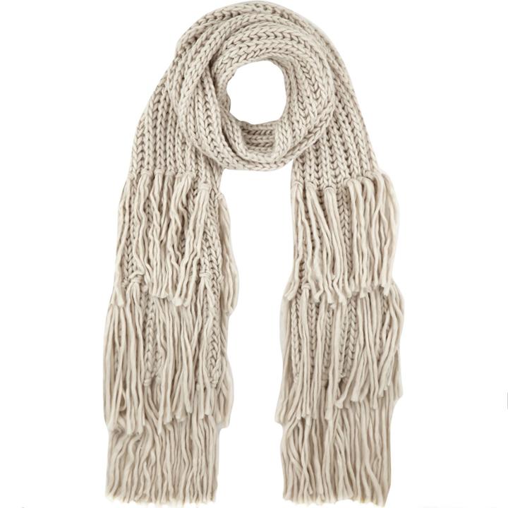 River Island Womens Chunky Knitted Tassel Scarf