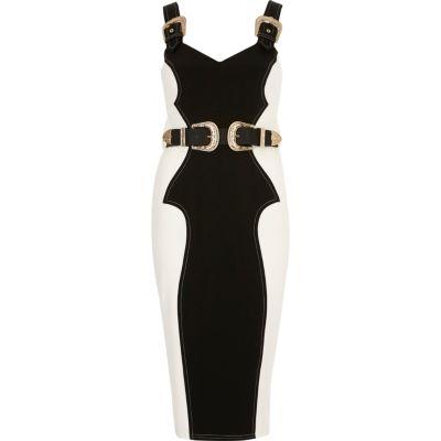 River Island Womens Panel Buckle Bodycon Dress