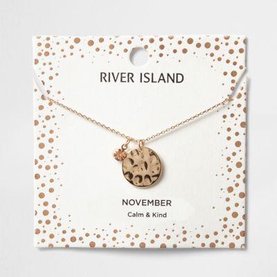 River Island Womens Gem November Birthstone Necklace