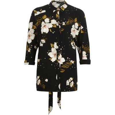 River Island Womens Floral Print Oversized Shirt