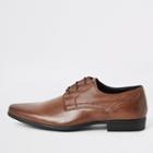 River Island Mens Faux Leather Embossed Derby Shoes