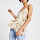 River Island Womens Floral Sequin Cami Top