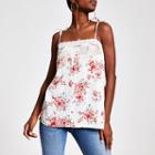 River Island Womens White Floral Cami Top