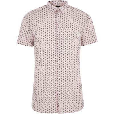 River Island Mens Paisley Print Muscle Fit Shirt