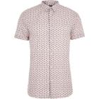 River Island Mens Paisley Print Muscle Fit Shirt