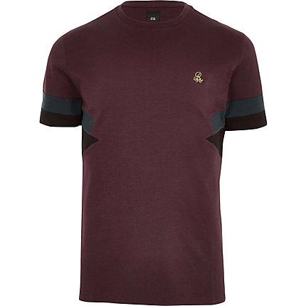 River Island Mens Big And Tall R96 Splice T-shirt