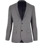 River Island Mensgrey Houndstooth Slim Suit Jacket
