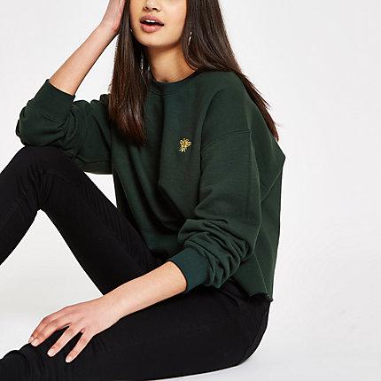 River Island Womens Wasp Embroidered Sweatshirt