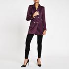 River Island Womens Satin Double Breasted Blazer