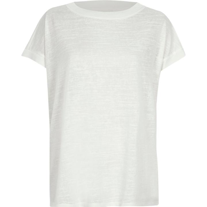 River Island Womens White Short Sleeve Square T-shirt