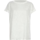 River Island Womens White Short Sleeve Square T-shirt