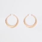 River Island Womens Gold Tone Chunky Twist Hoop Earrings