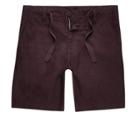 River Island Mens Red Linen Blend Shorts
