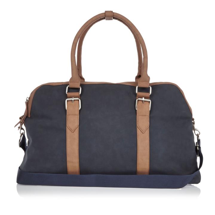 River Island Mensnavy Rubber Hold All Bag
