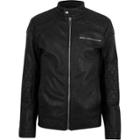 River Island Mens Faux Leather Racer Jacket