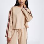 River Island Womens Petite Tape Popper Side Sweatshirt