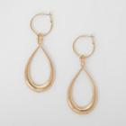 River Island Womens Gold Tone Teardrop Dangle Earrings
