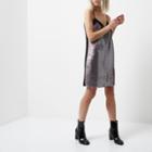 River Island Womens Petite Sequin Panel Slip Dress