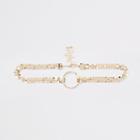 River Island Womens Gold Tone Chainmail Ring Choker
