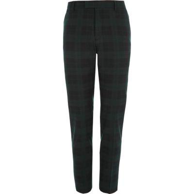 River Island Mens Check Ultra Skinny Fit Suit Pants
