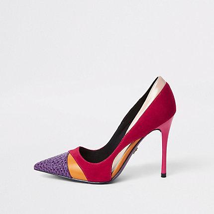 River Island Womens Colour Block Wide Fit Court Shoes