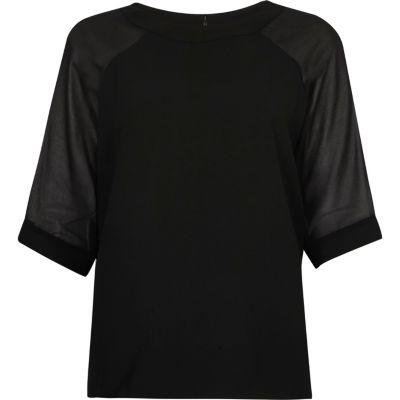 River Island Womens Chiffon Sleeve Top
