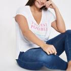 River Island Womens Plus White 'toui Est' T-shirt