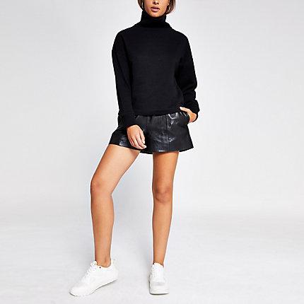 River Island Womens Ribbed High Neck Sweatshirt