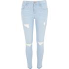 River Island Womens Light Wash Ripped Amelie Super Skinny Jeans