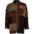 River Island Womens Patchwork Zip-up Shirt